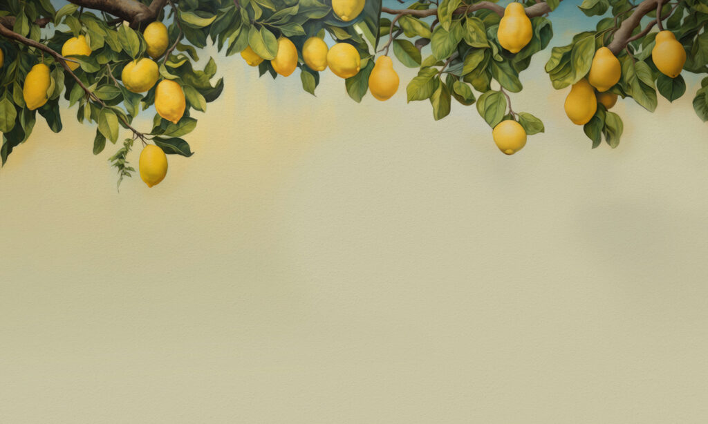 Limones sobre verde claro — diseño completo