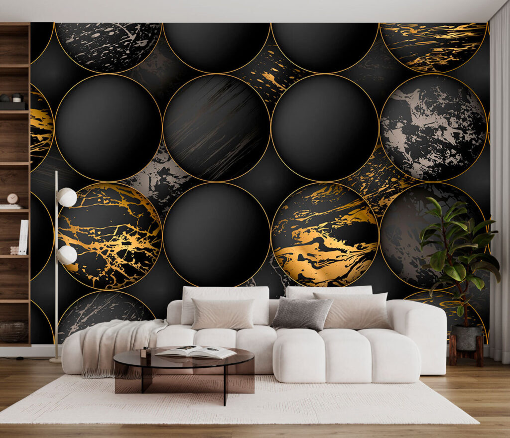 Círculos con vetas doradas — interior 4