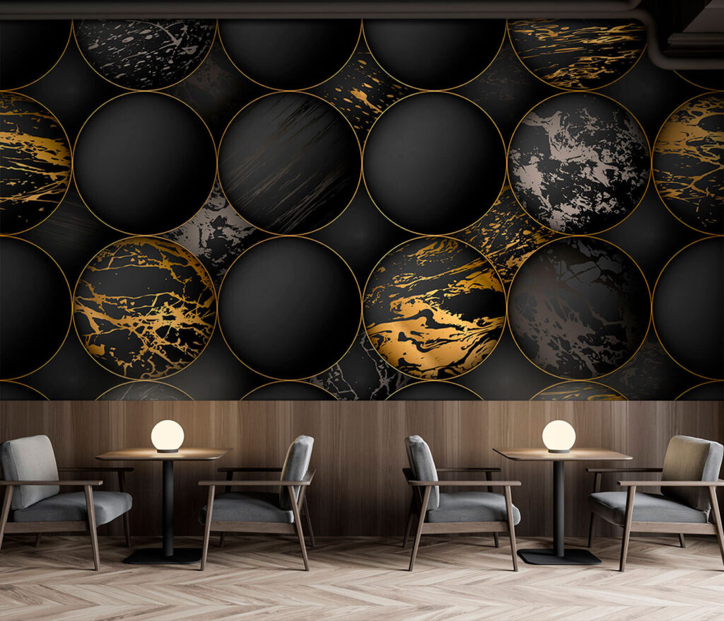 Círculos con vetas doradas — interior 6