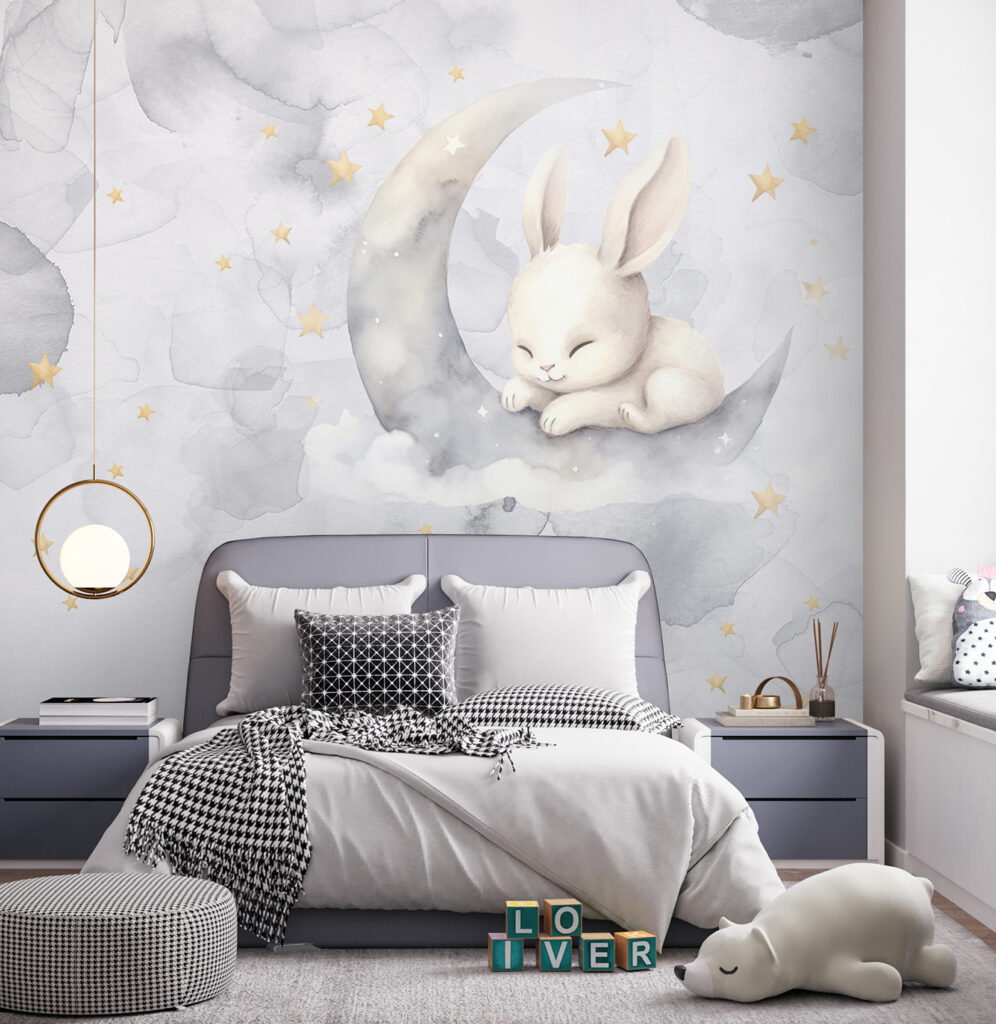 Conejito en la luna en un interior