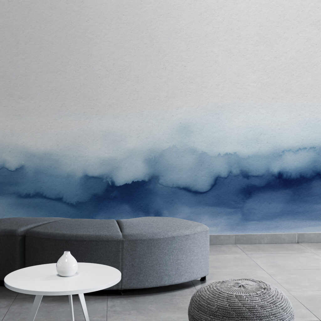 Acuarela azul inferior — interior 1