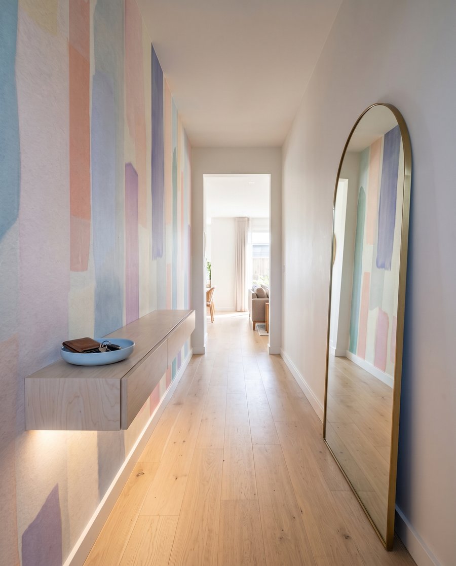 Trazos estrechos en pastel — interior 6