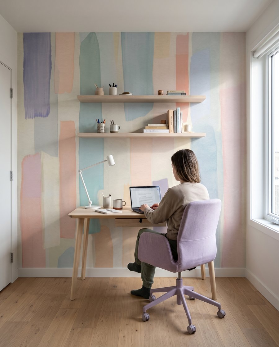 Trazos estrechos en pastel — interior 8