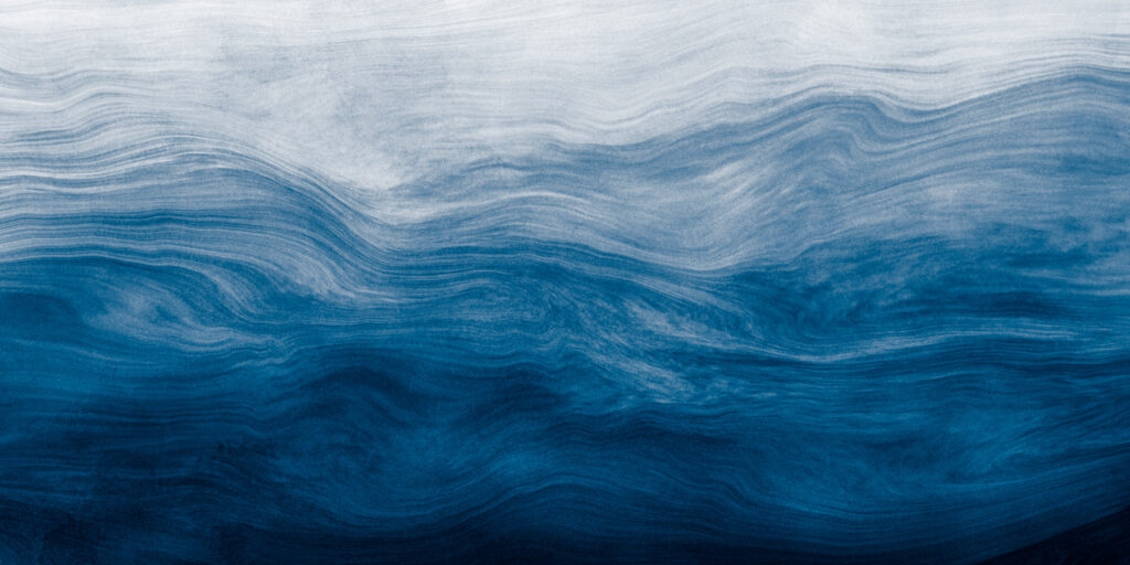 Capas azules en movimiento — diseño completo
