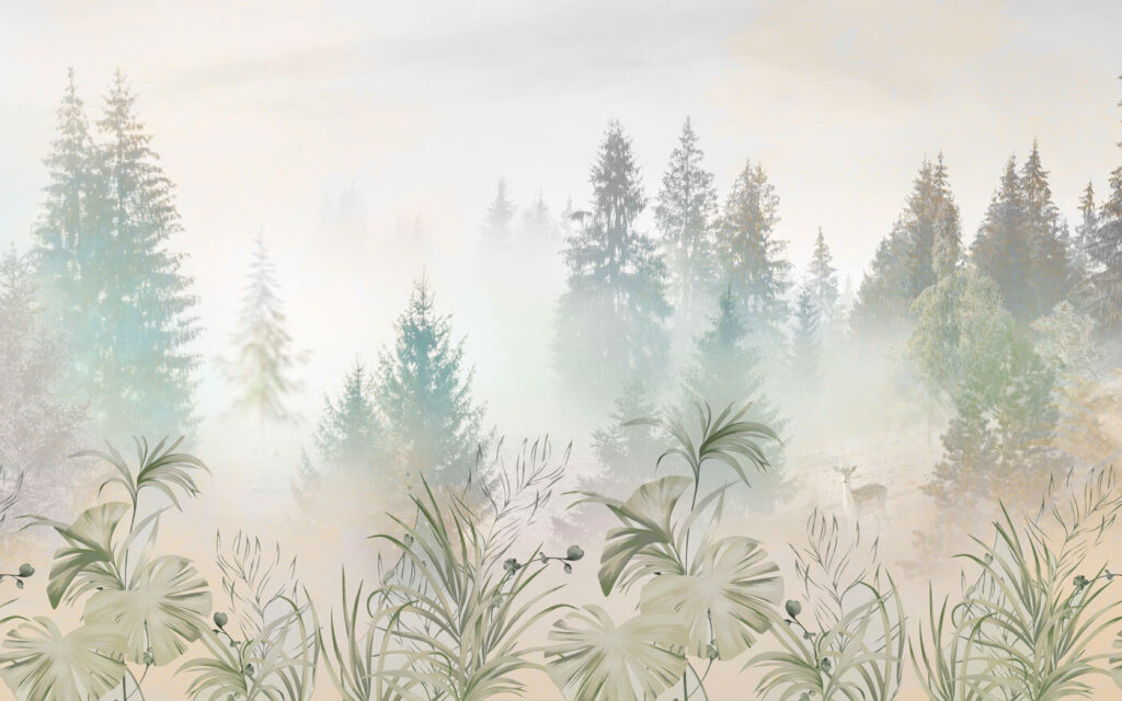 Pinos tras hierba fina — diseño completo
