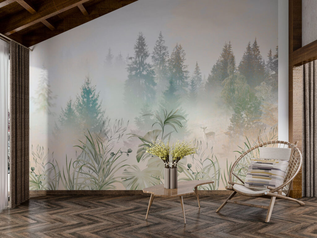 Pinos tras hierba fina — interior 3