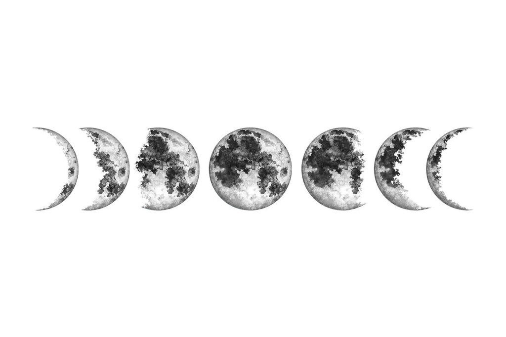 Fases de la luna — diseño completo