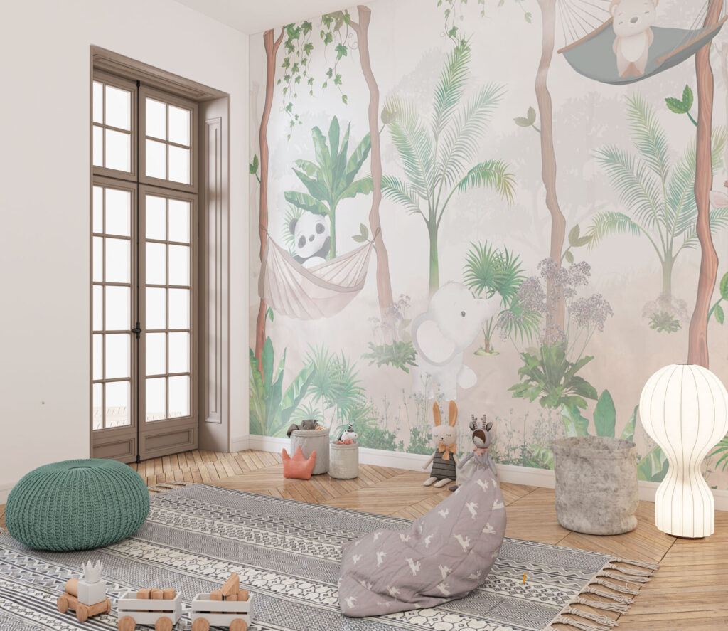 Animales descansando en hamacas — interior 3