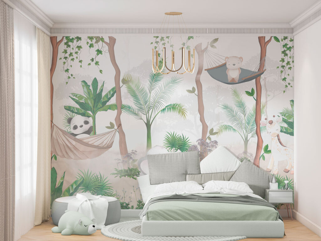 Animales descansando en hamacas — interior 1