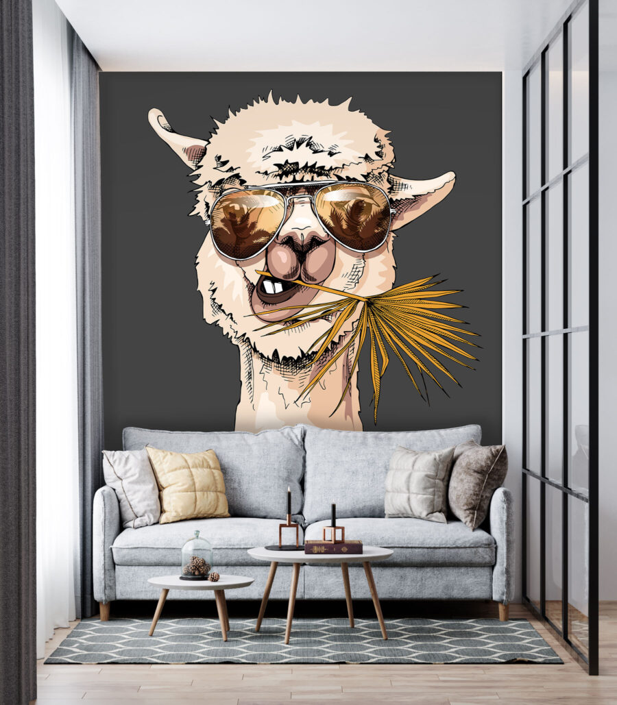 Llama con gafas — interior 2