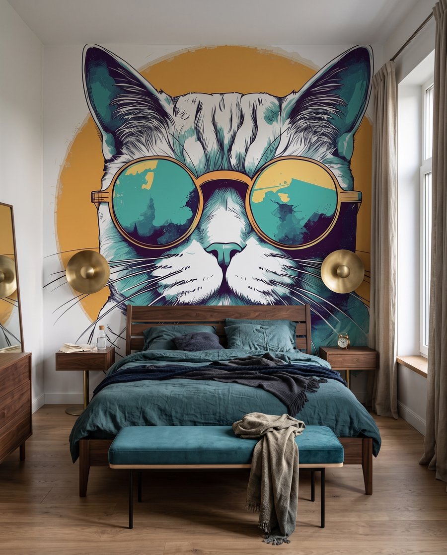 Gato con gafas redondas — interior 2