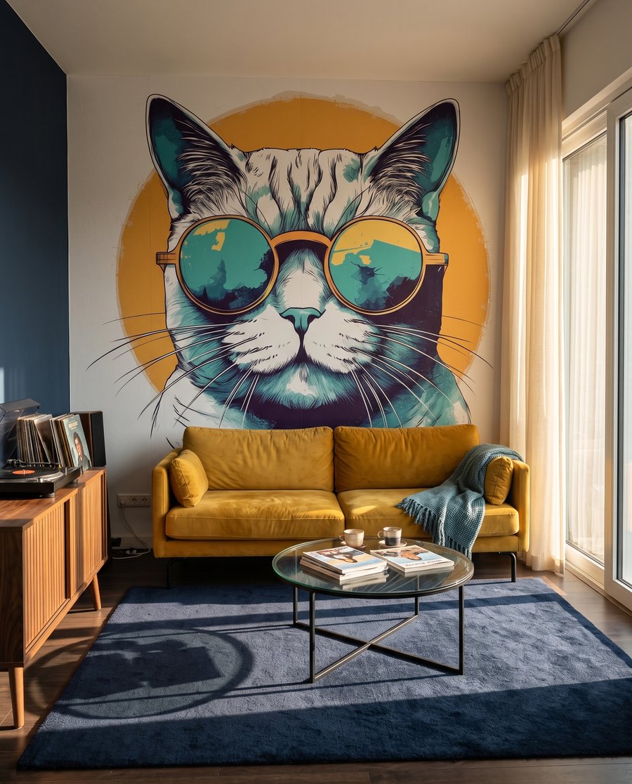 Gato con gafas redondas — interior 8