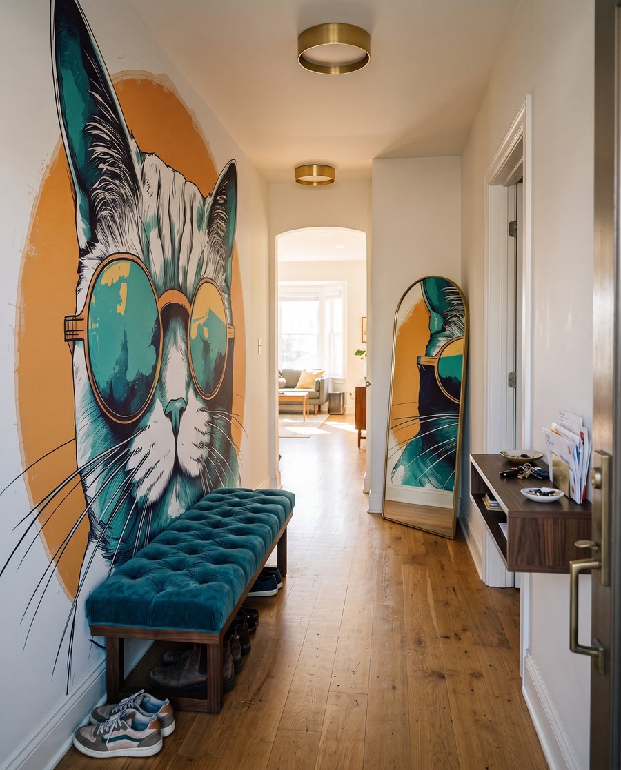 Gato con gafas redondas — interior 5