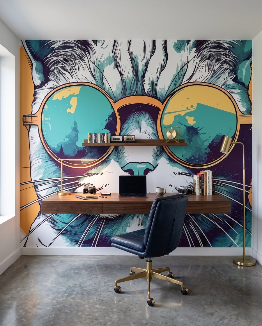 Gato con gafas redondas — interior 6