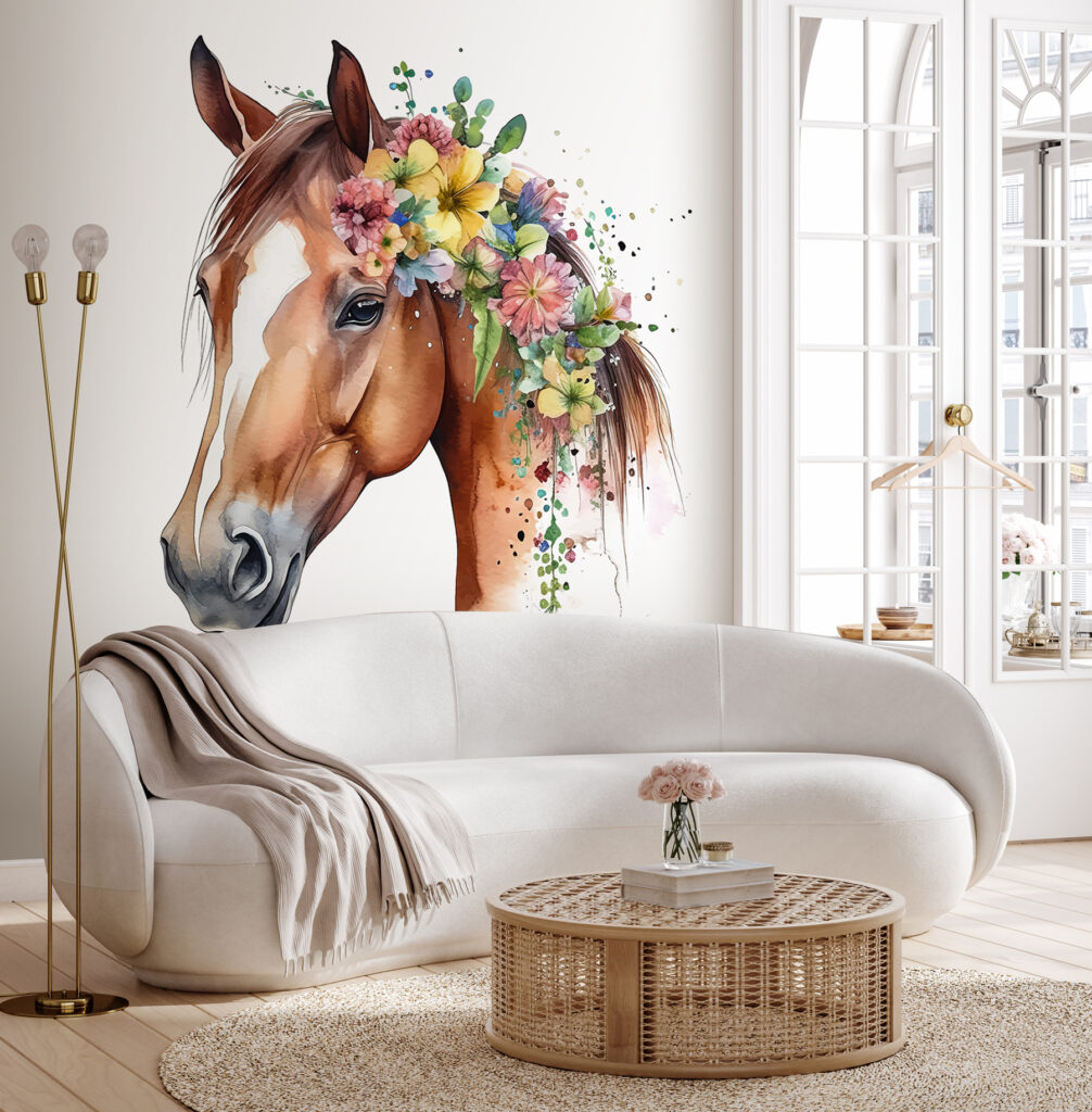 Caballo de melena floral — interior 3