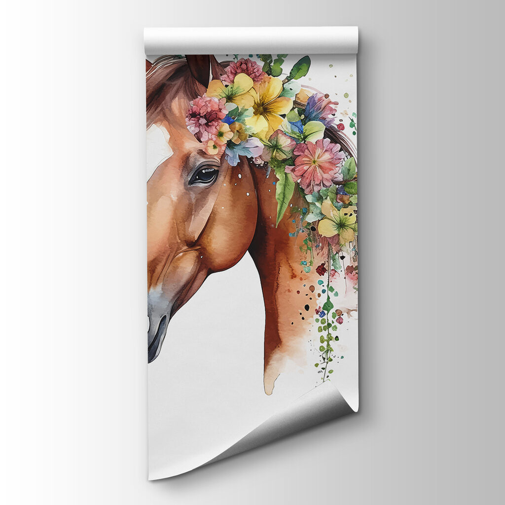 Caballo de melena floral — vista del producto