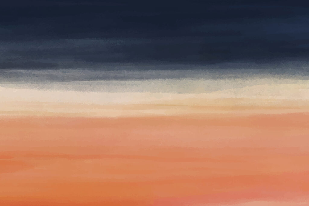 Bandas anchas al atardecer — diseño completo