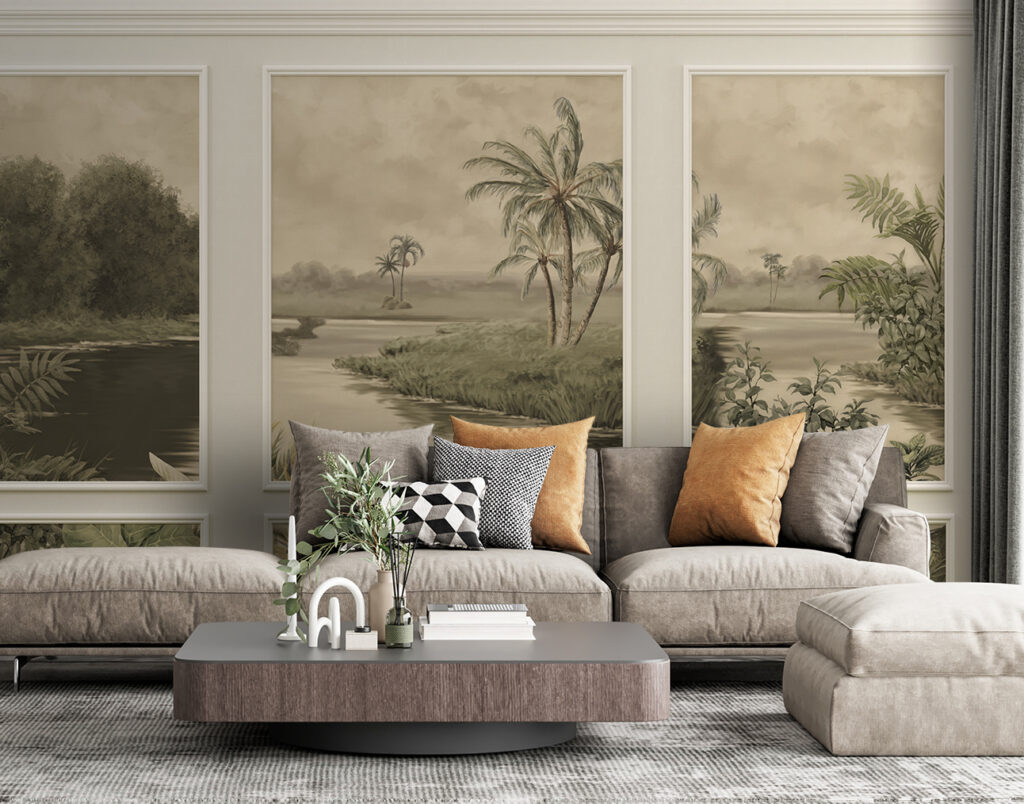 Río tropical con paneles — interior 3