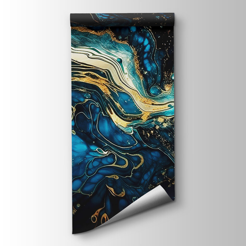 Vetas doradas sobre azul — vista del producto