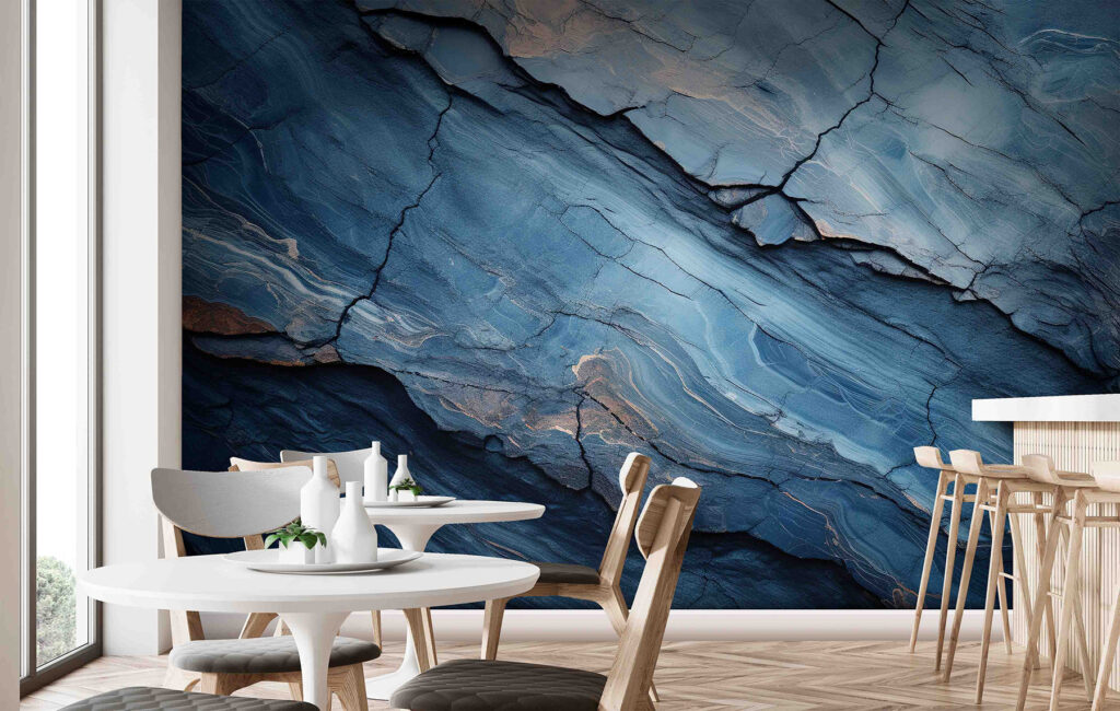 Vetas azules en capas — interior 3