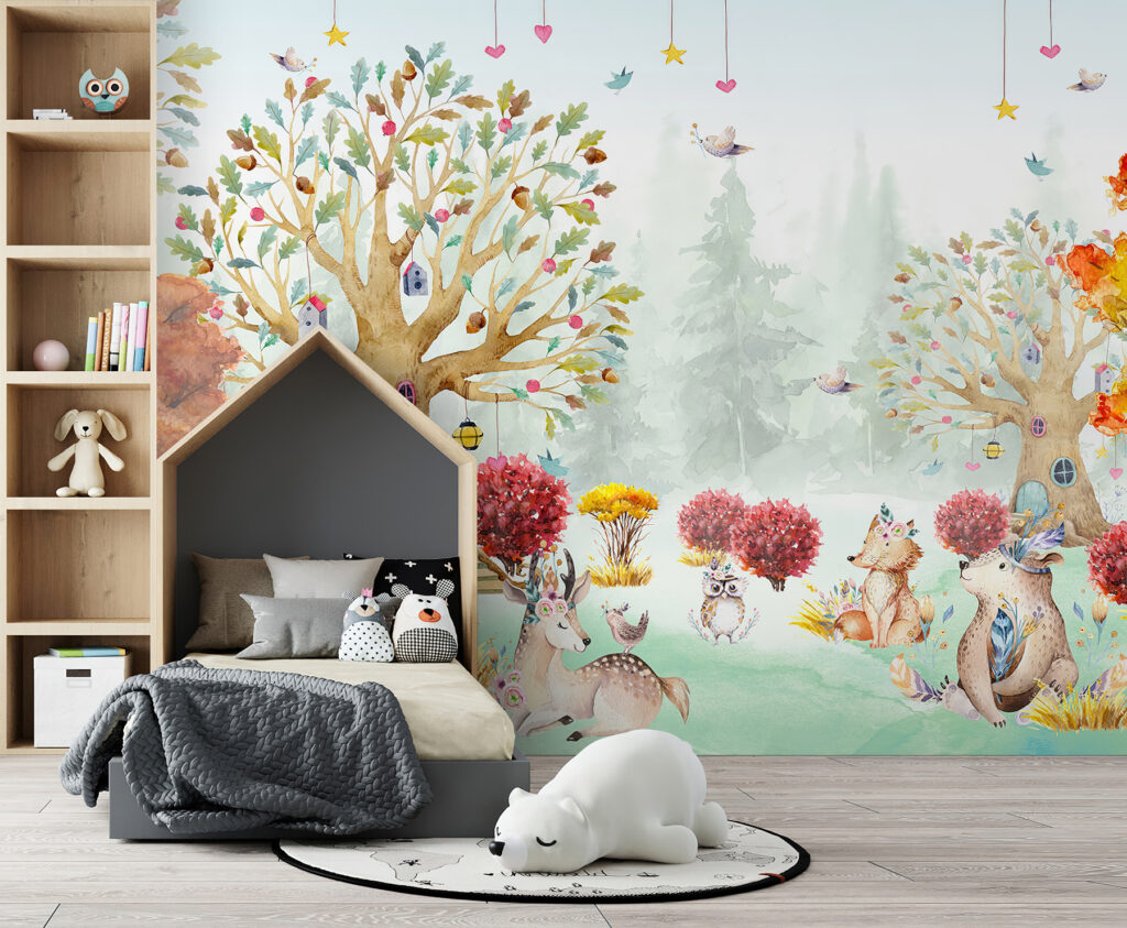 Amigos en la casita — interior 1