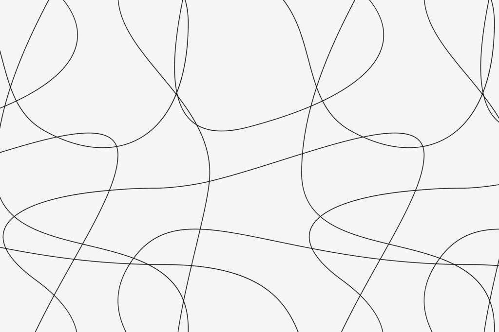 Líneas negras sueltas — diseño completo