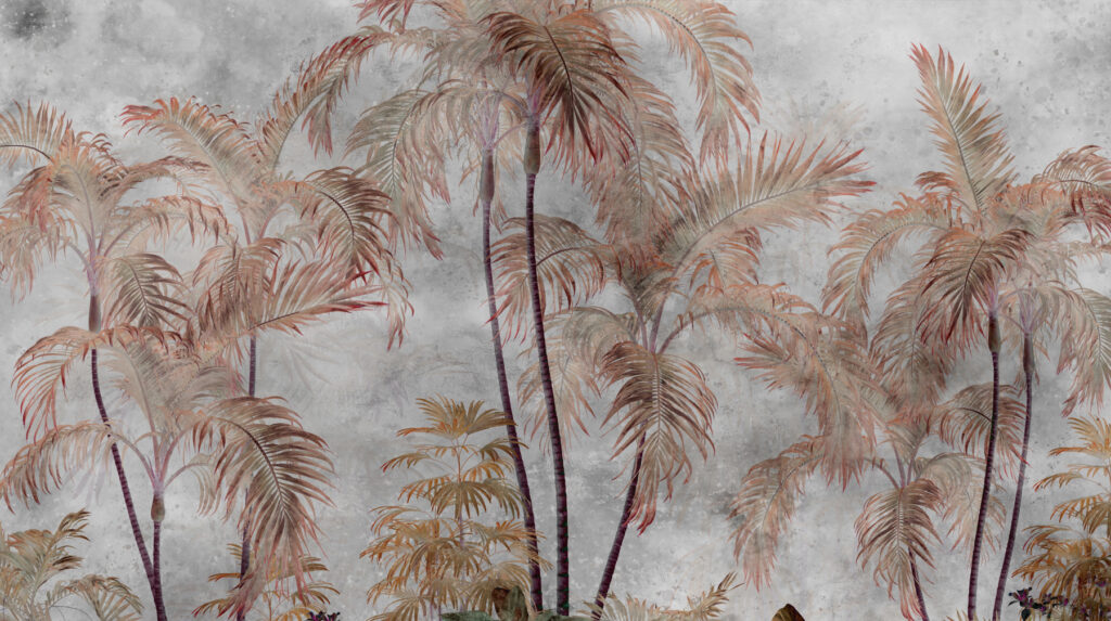 Palmeras en acuarela — diseño completo