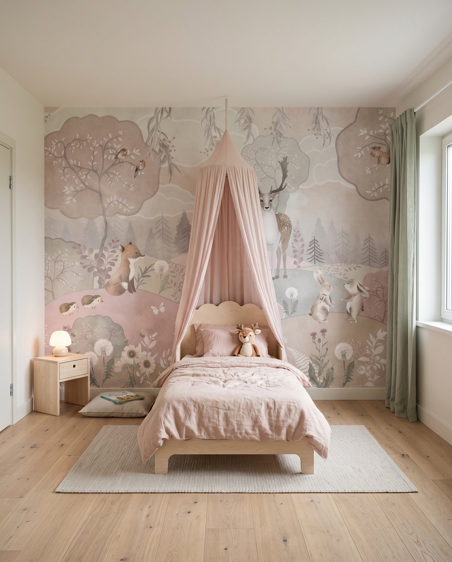 Animales en colinas rosas — interior 2