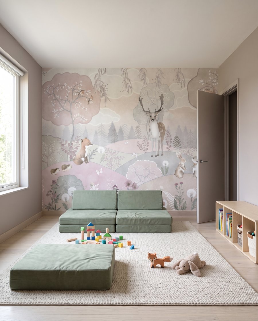 Animales en colinas rosas — interior 3
