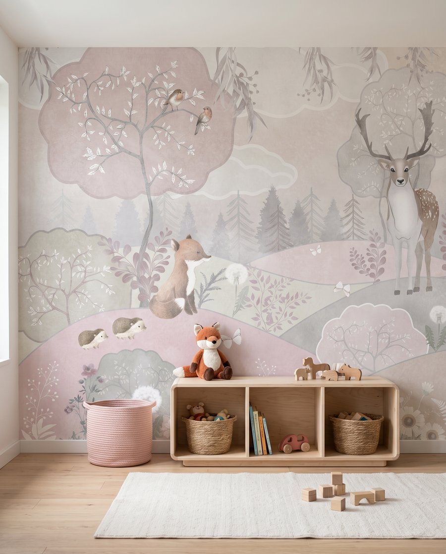 Animales en colinas rosas — interior 6