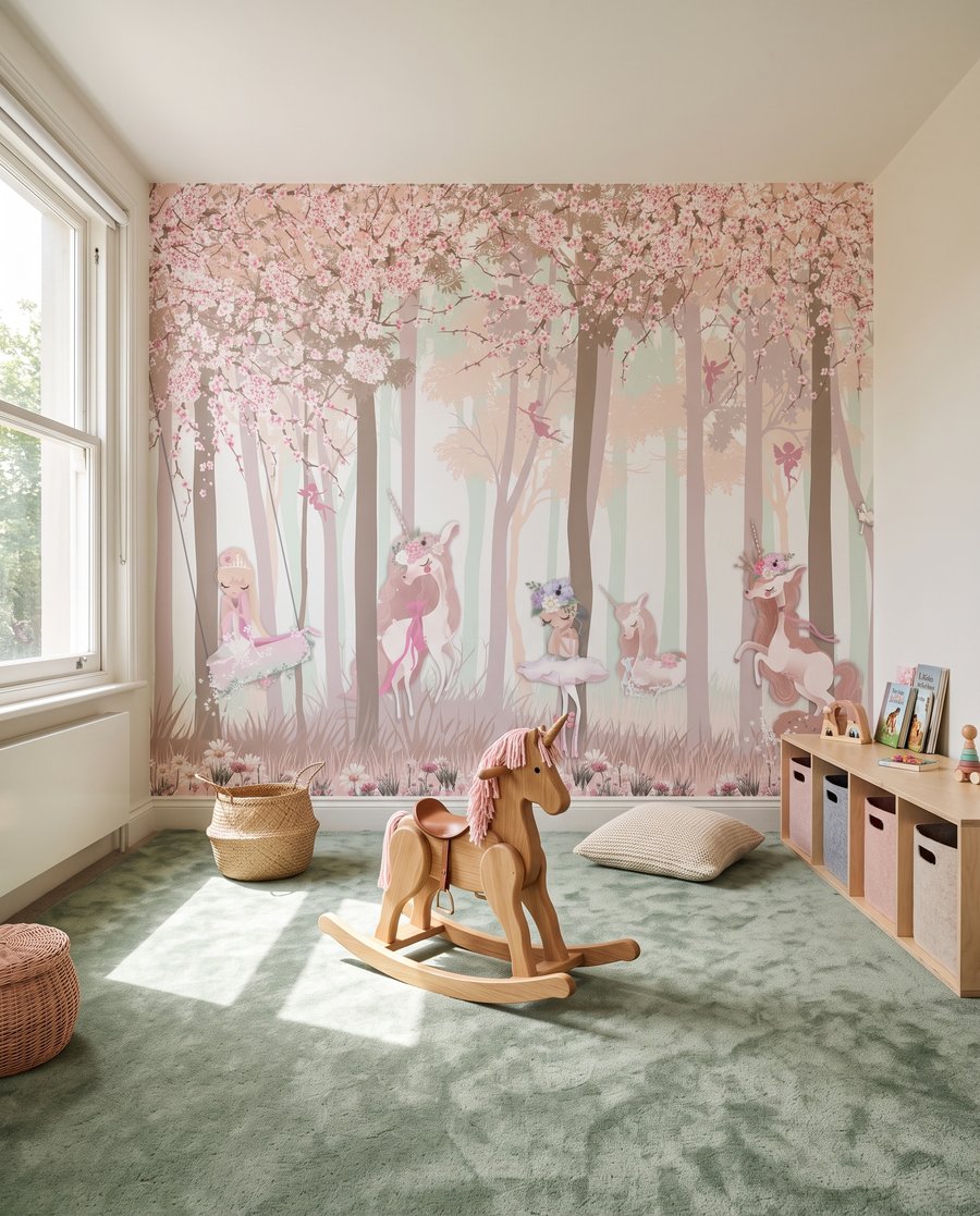 Unicornios en bosque rosa — interior 3