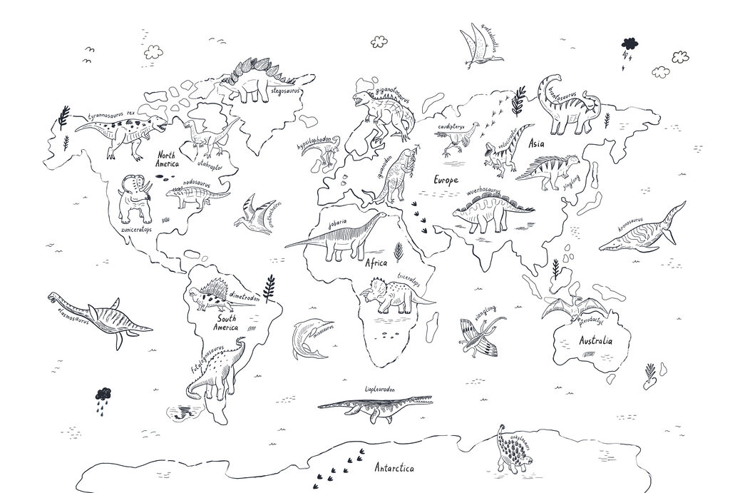 Mapa animal del mundo — diseño completo