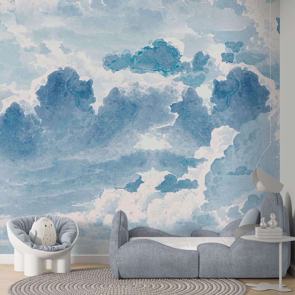 Nubes en pinceladas en un interior