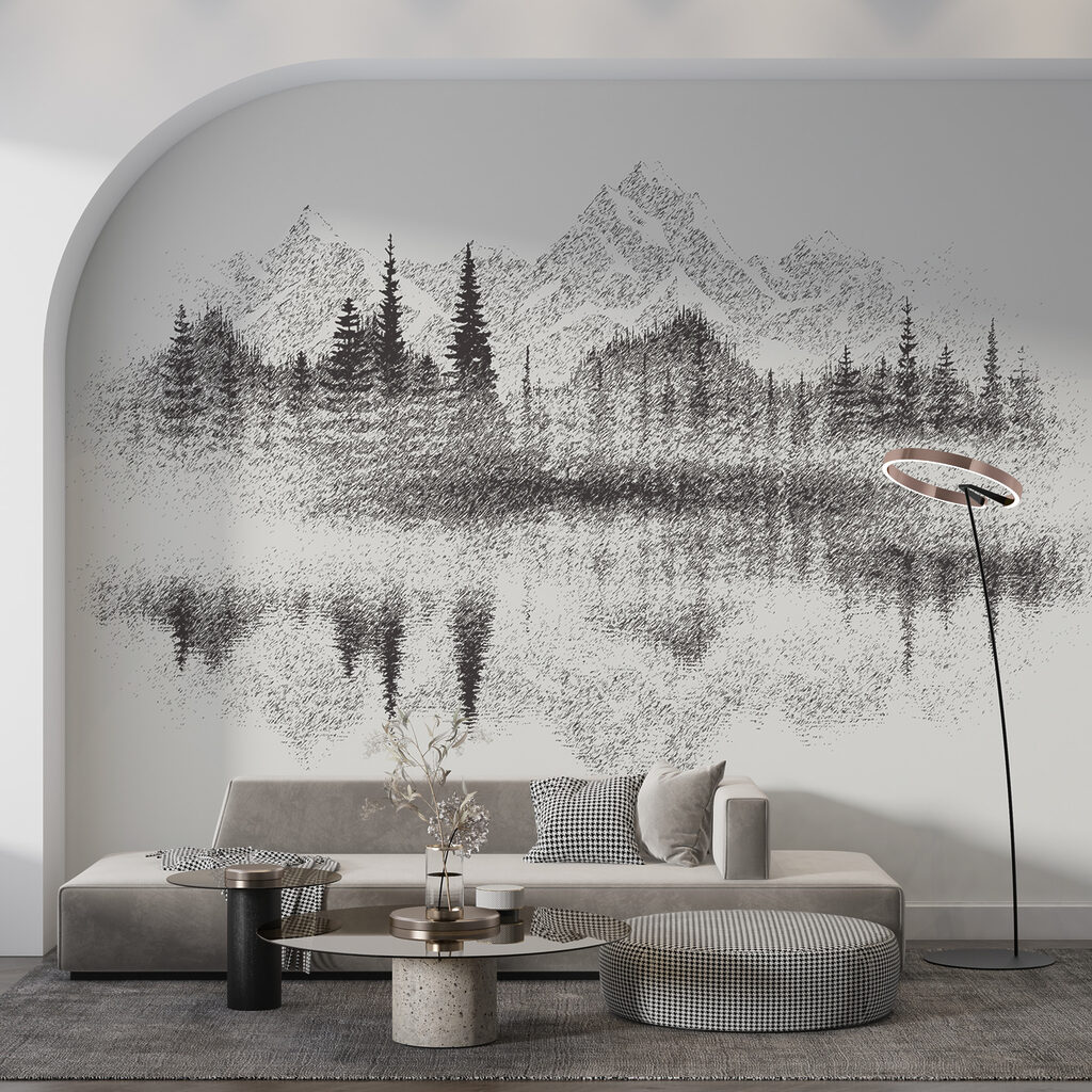 Montañas en el lago — interior 3