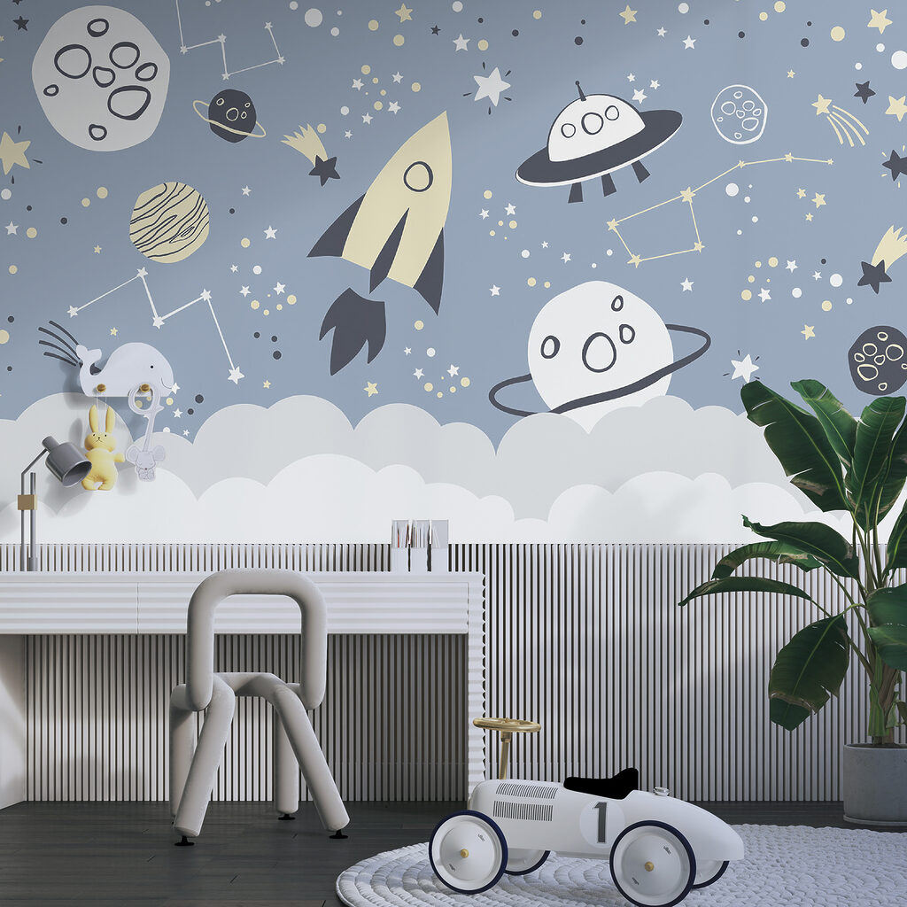 Cohetes sobre nubes azules — interior 4