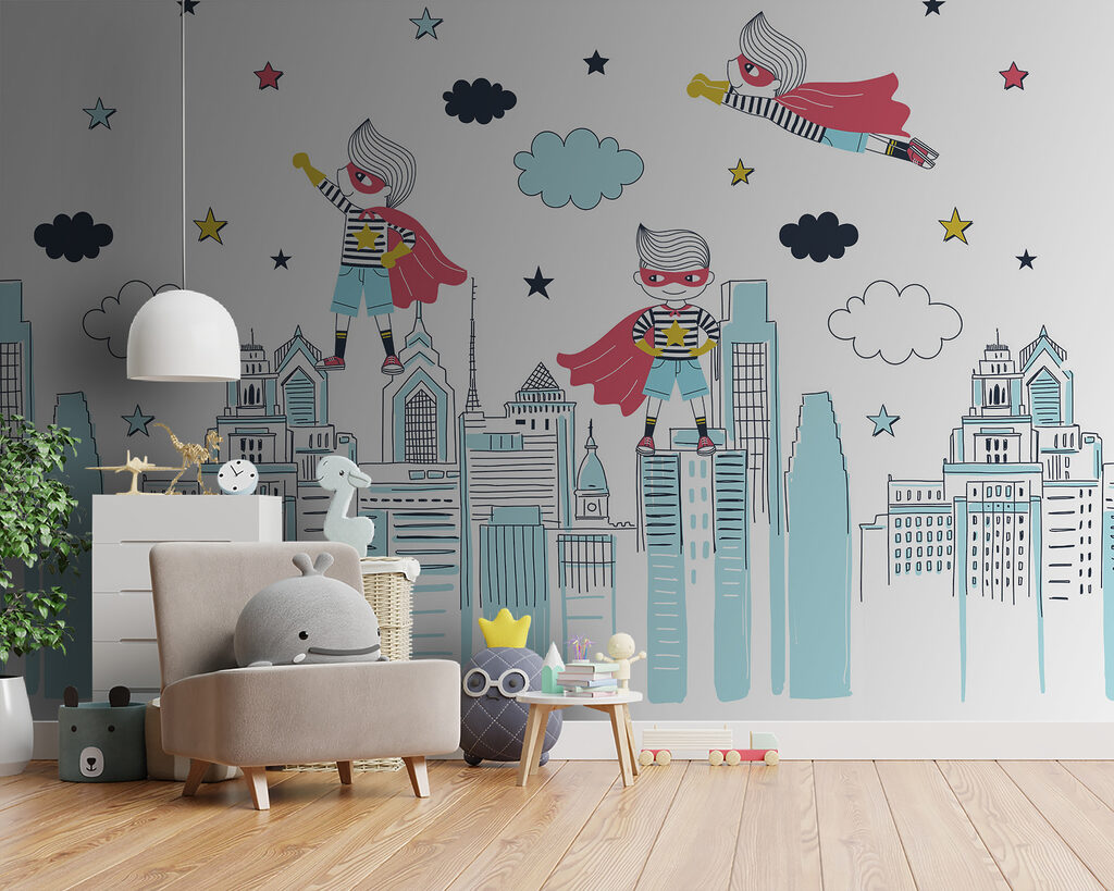 Superhéroes sobre la ciudad — interior 1