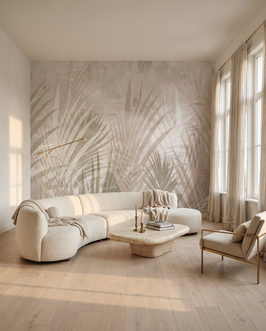 Hojas de palmera difusas — interior 4