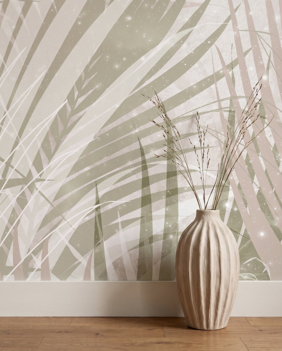 Hojas de palmera difusas — interior 5