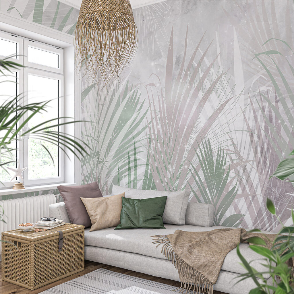 Hojas de palmera difusas — interior 2
