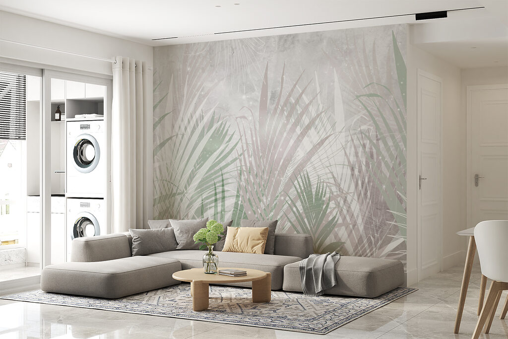 Hojas de palmera difusas — interior 3