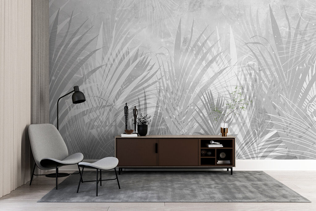 Hojas de palmera difusas — interior 2