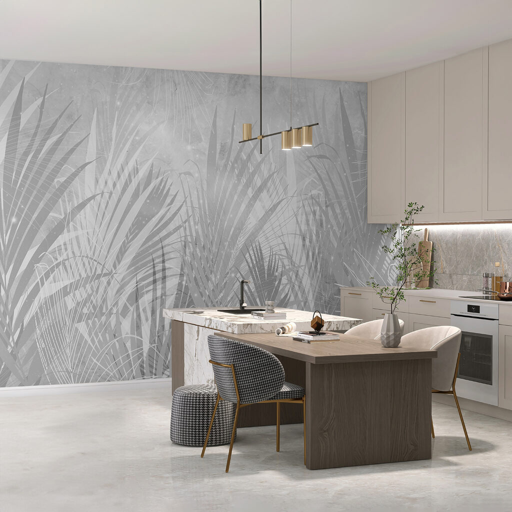 Hojas de palmera difusas — interior 3