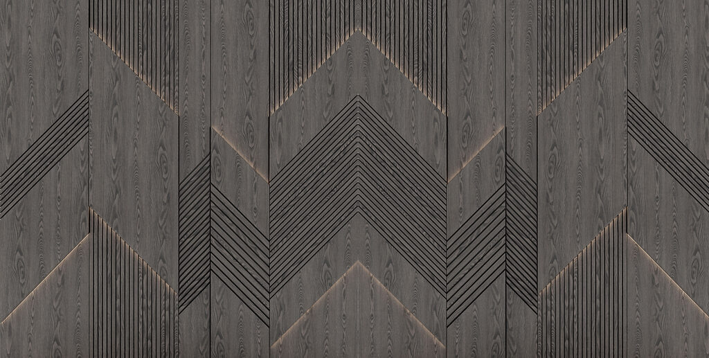 Zigzag de líneas oscuras — diseño completo