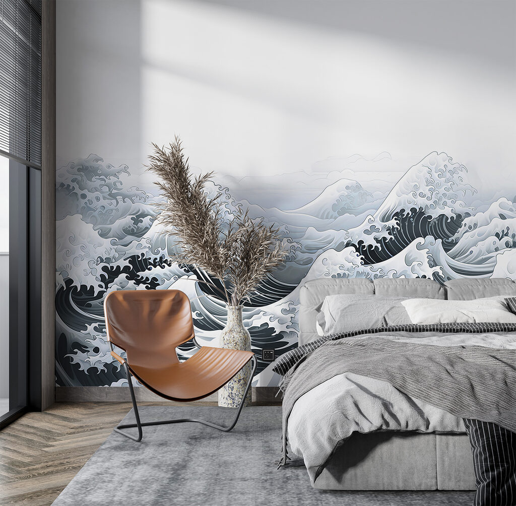 Olas en grabado gris — interior 1