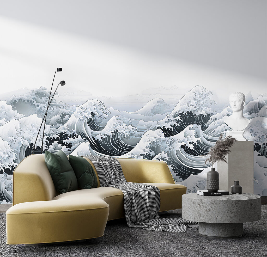 Olas en grabado gris — interior 2