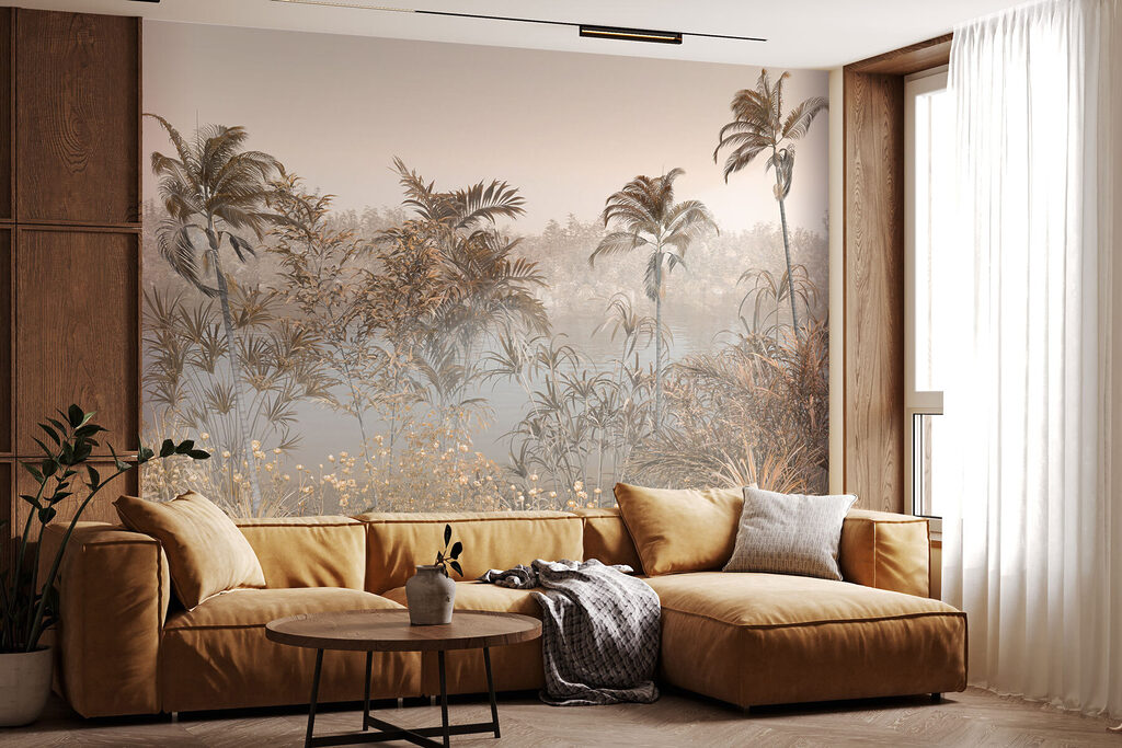 Palmeras en niebla cálida — interior 4