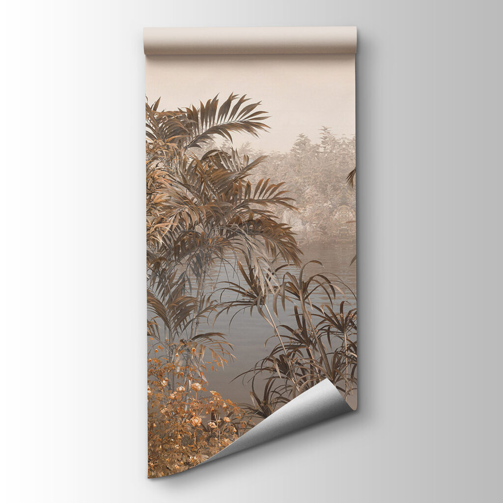 Palmeras en niebla cálida — vista del producto