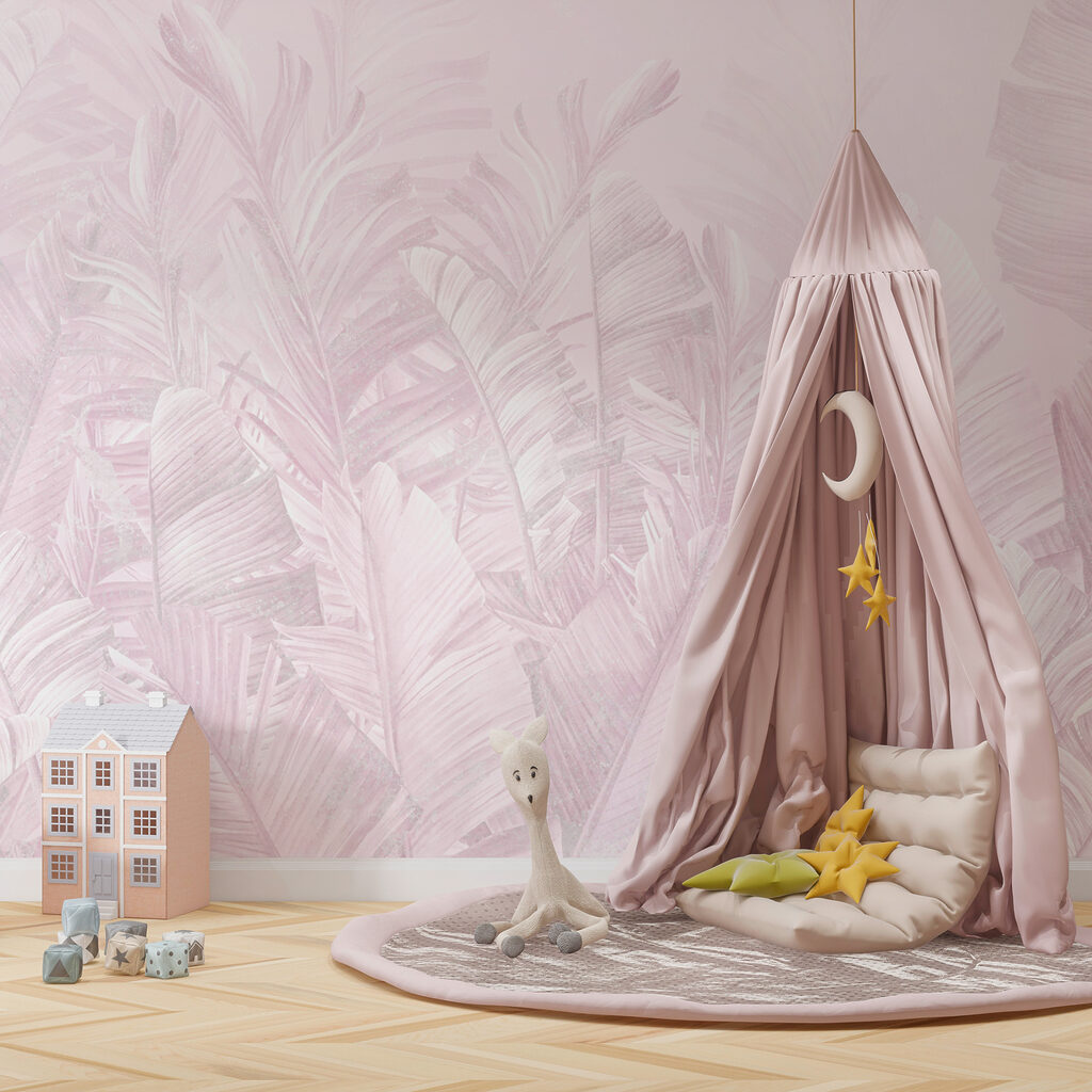 Hojas tropicales pálidas — interior 1