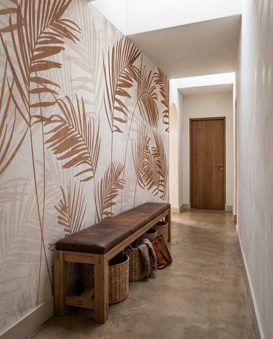 Hojas de palma cobrizas — interior 5
