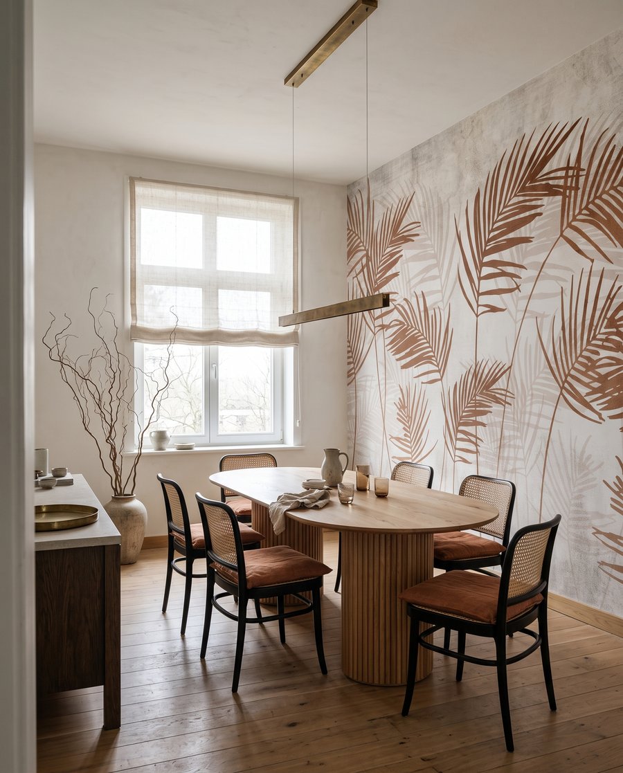Hojas de palma cobrizas — interior 6